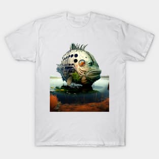 The Armored Angler: The Future of Fish T-Shirt